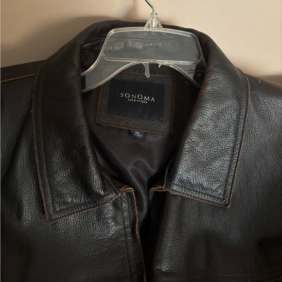Sonoma Men's Black Leather Jacket